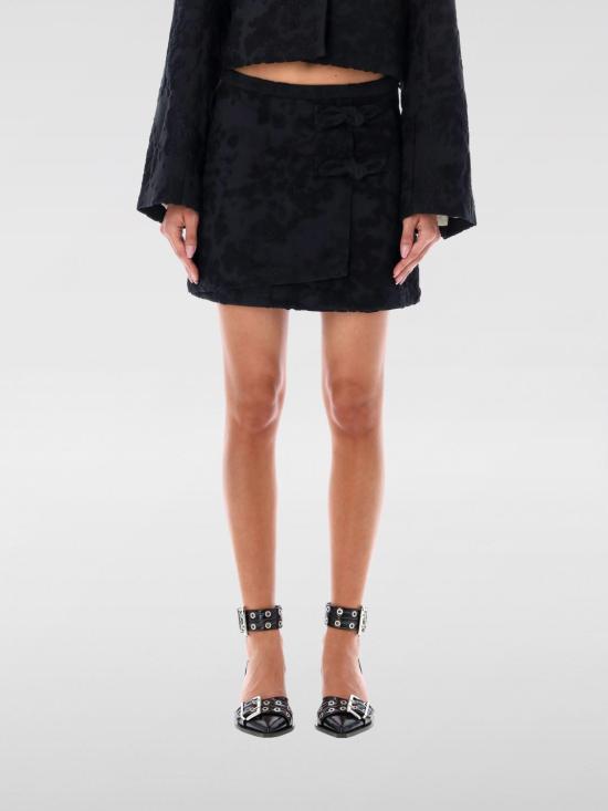 24FW 가니 숏 스커트 F9275 099 Black