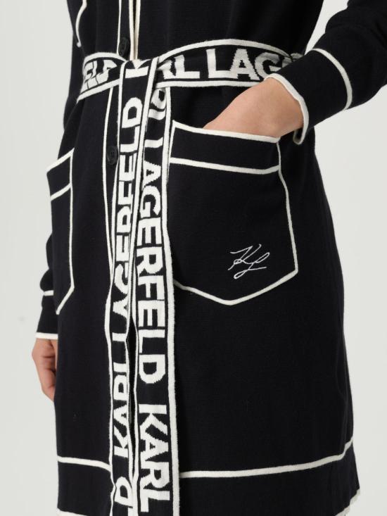 25FW 칼라거펠트 스웨터 221W2003 998 Black - KARL LAGERFELD