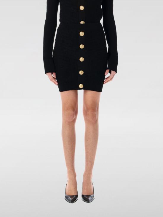 25SS 발망 숏 스커트 EF0LB039KI42 0PA Black