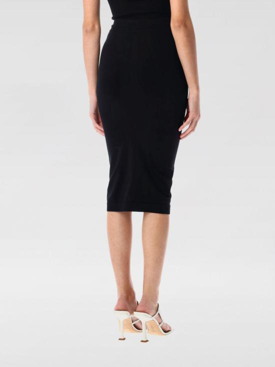 25SS 안드레아 아다모 미디 스커트 PS25254300 004 Black - ANDREA ADAMO