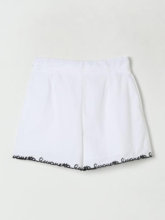 25FW [키즈] 시모네타 쇼츠/버뮤다 SW6A09P0518 100NE White - SIMONETTA
