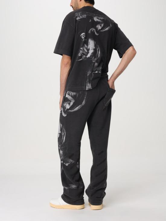 24FW 오프화이트 반팔 티셔츠 OMAA120C99JER006 1077 Black - OFF WHITE