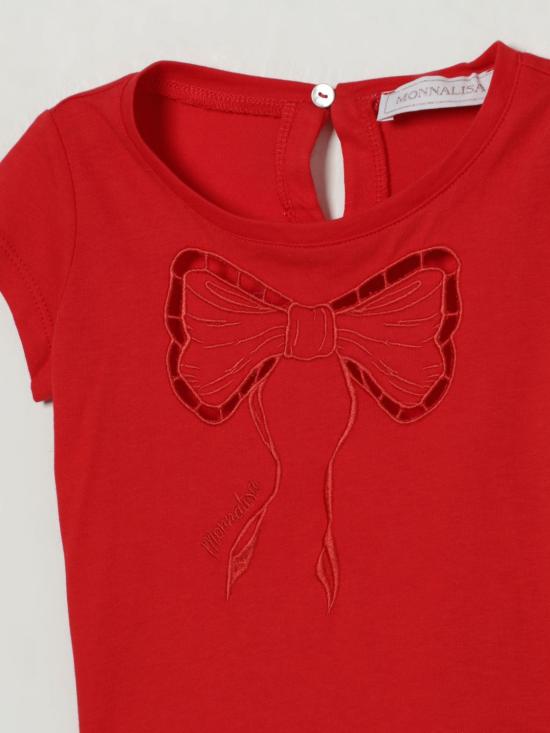 25SS [키즈] 모나리자 티셔츠 19E6245011 0044 Red - MONNALISA