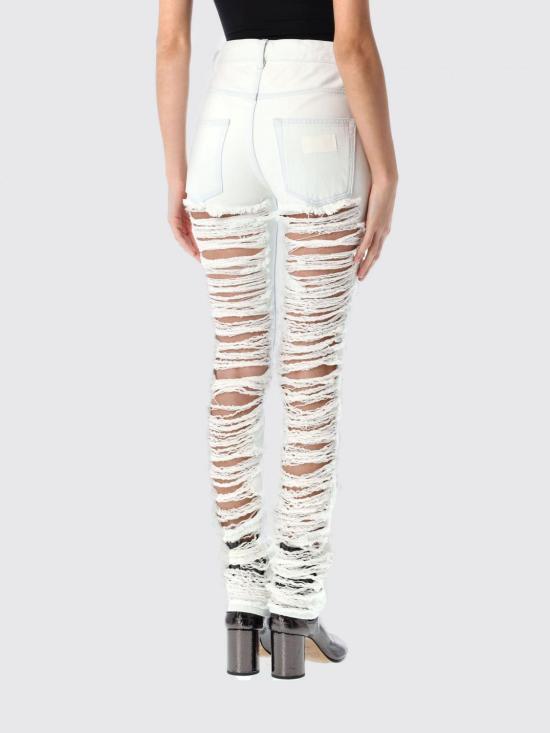 25SS MM6 메종마르지엘라 데님 팬츠 S62LB0185M30018 961 White - MM6 MAISON MARGIELA