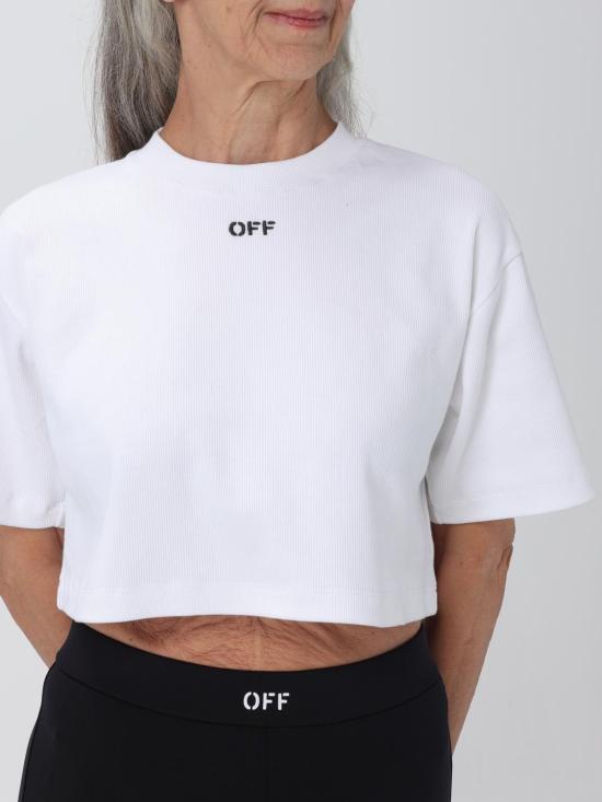 25FW 오프화이트 반팔 티셔츠 OWAA081C99JER004 0110 White - OFF WHITE