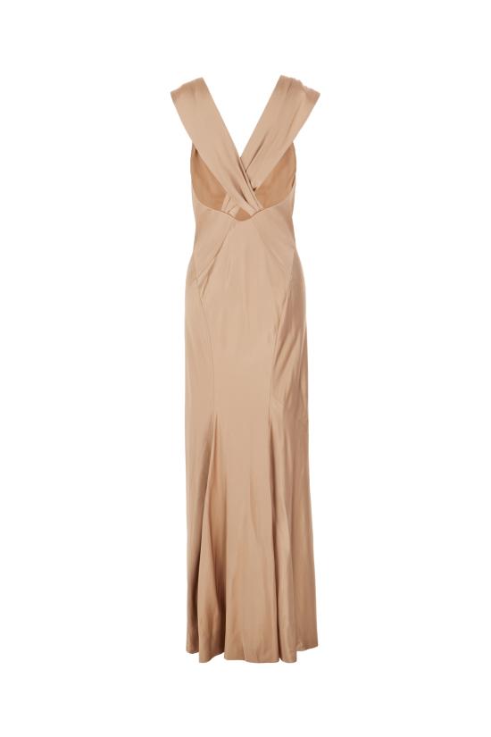 24FW 생로랑 롱 원피스 797615Y001W 6762 Cipria - SAINT LAURENT