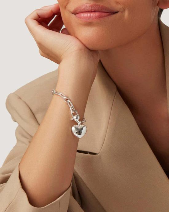  제니 버드 팔찌 퍼피 하트 팔찌 실버
