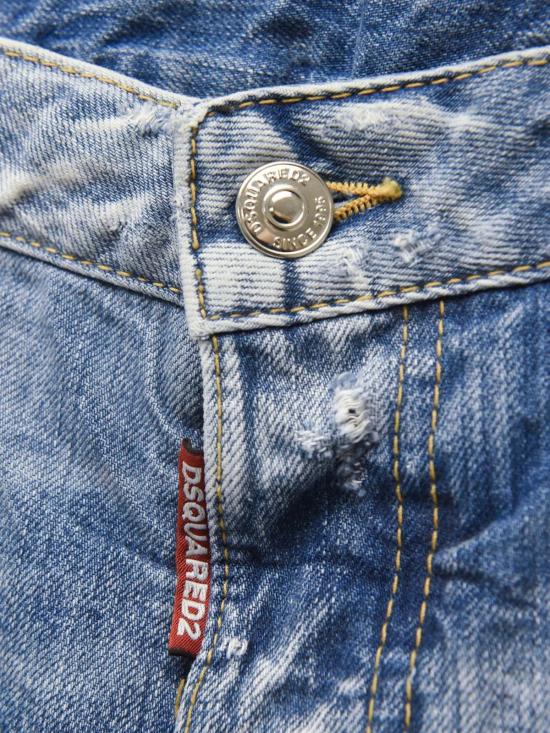  디스퀘어드2 데님 팬츠 디스트레스드 크롭 진 블루 - DSQUARED2