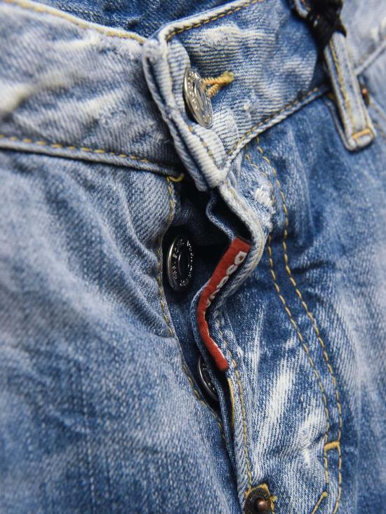  디스퀘어드2 데님 팬츠 디스트레스드 크롭 진 블루 - DSQUARED2