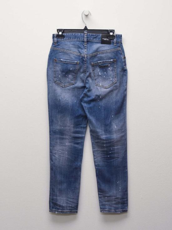  디스퀘어드2 데님 팬츠 하이라이즈 크롭 진 블루 - DSQUARED2