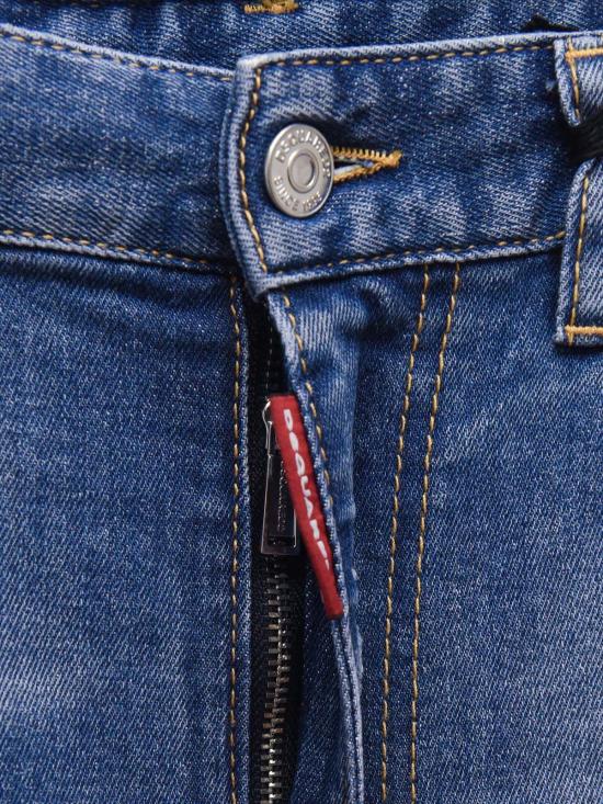  디스퀘어드2 데님 팬츠 하이라이즈 크롭 진 블루 - DSQUARED2