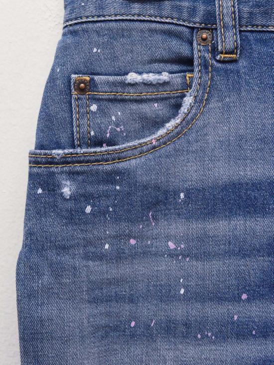  디스퀘어드2 데님 팬츠 하이라이즈 크롭 진 블루 - DSQUARED2