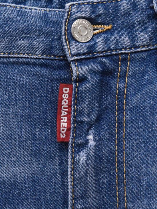  디스퀘어드2 데님 팬츠 하이라이즈 크롭 진 블루 - DSQUARED2