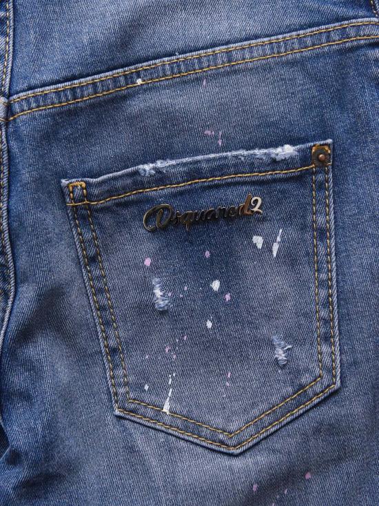  디스퀘어드2 데님 팬츠 하이라이즈 크롭 진 블루 - DSQUARED2