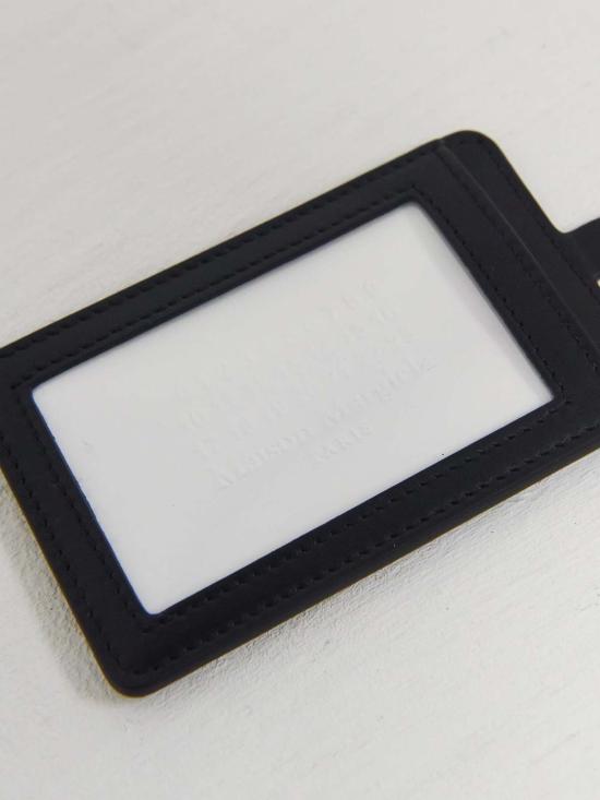  마르지엘라 캐리어 메종  4 스티치 러기지 태그 블랙 - MAISON MARGIELA