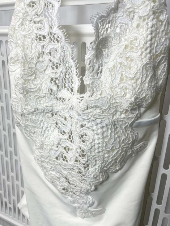  에르마노 설비노 원피스 수영복 에르마노 서비노 레이스 디테일  화이트 - ERMANNO SCERVINO