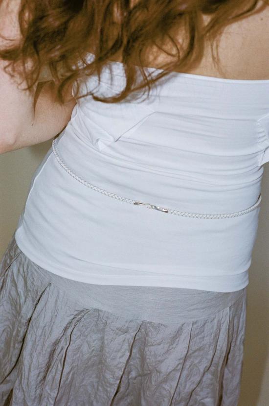  산탄젤로 와이드 벨트 아타르  화이트 - SANTANGELO