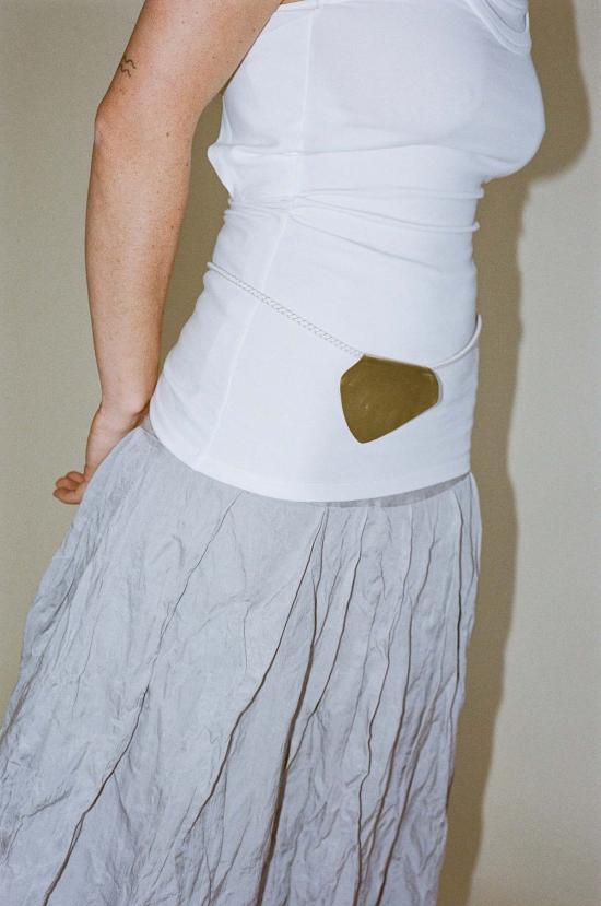  산탄젤로 와이드 벨트 아타르  화이트 - SANTANGELO