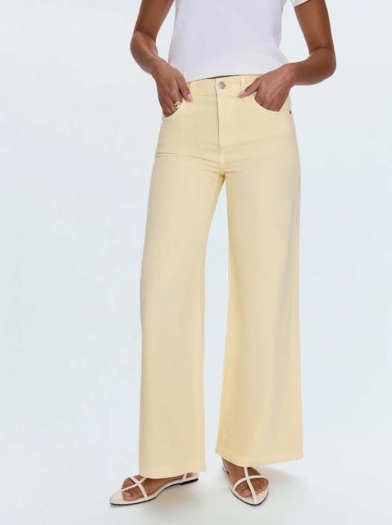  피스톨라 데님 팬츠 자딘 로우 슬렁 팔라조 진 레모네이드