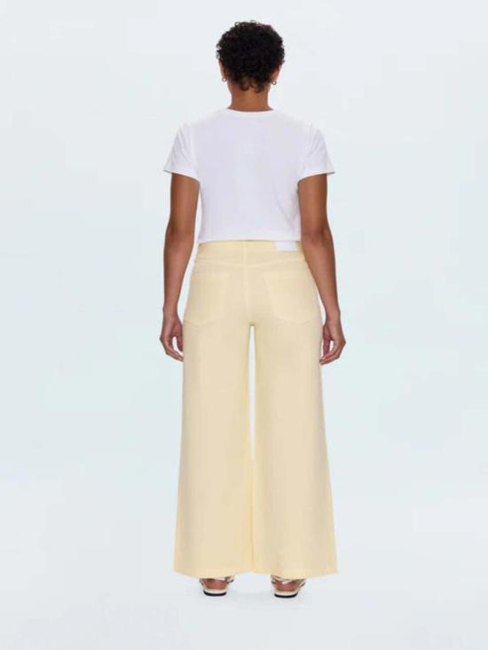  피스톨라 데님 팬츠 자딘 로우 슬렁 팔라조 진 레모네이드 - PISTOLA