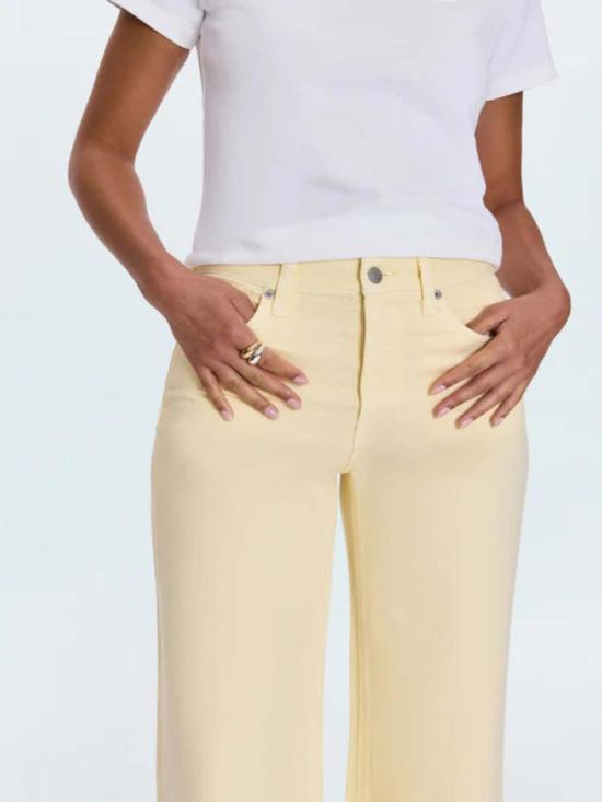  피스톨라 데님 팬츠 자딘 로우 슬렁 팔라조 진 레모네이드 - PISTOLA