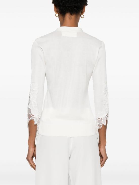 25SS 에르마노 설비노 가디건 D465N709AP QBJ11001 White - ERMANNO SCERVINO