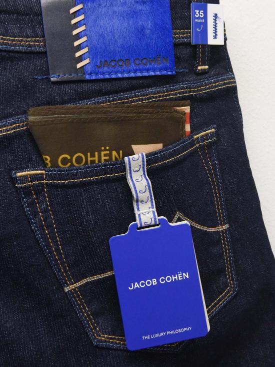  야콥코헨 데님 팬츠 제이콥 코헨 스트레이트 레그 데님 진 블루 - JACOB COHËN