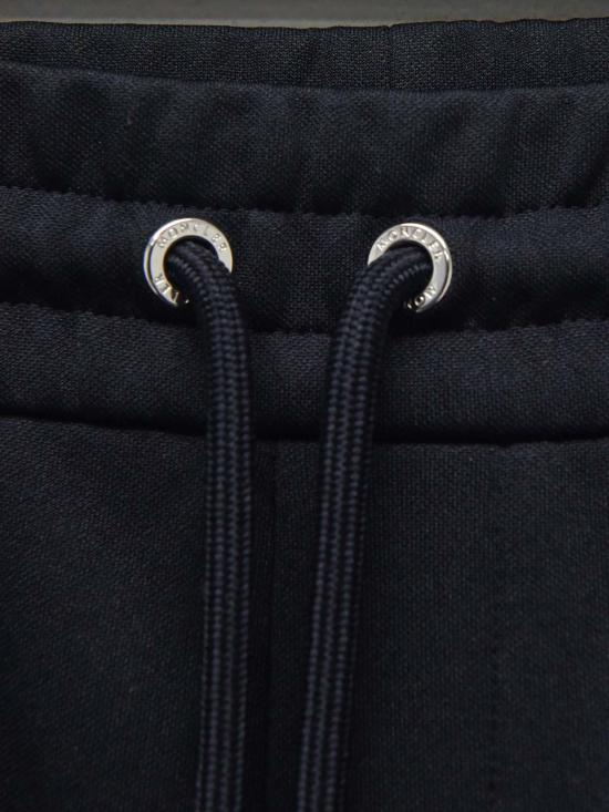  몽클레어 트레이닝/조거 팬츠 몽클레르 스트라이프 로고 트랙 팬츠 블랙 - MONCLER