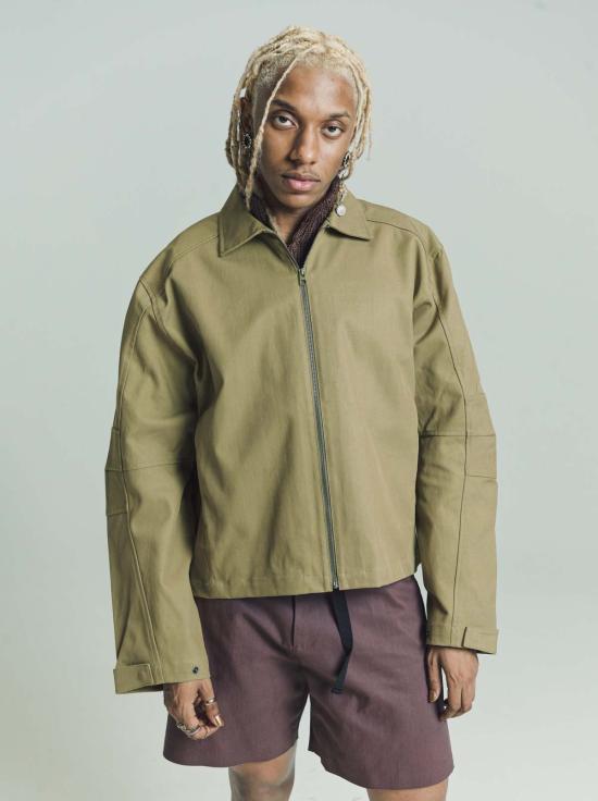  로아 자켓 지퍼업  재킷 그린 모스