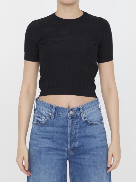 25SS 발렌시아가 스웨터 788572 T52121000 BLACK