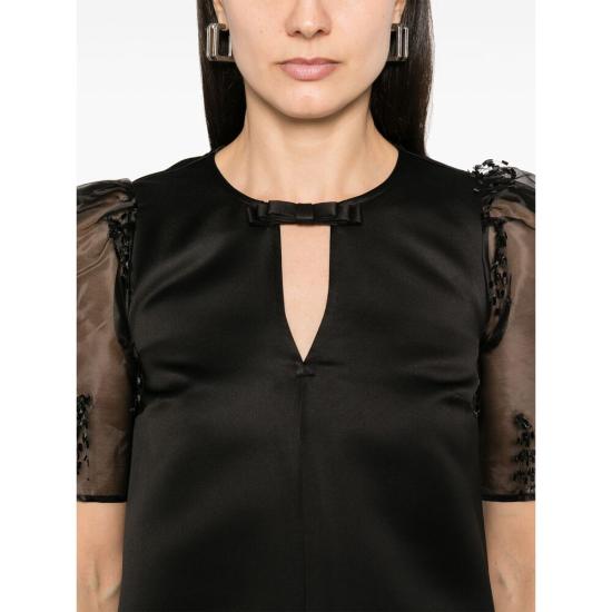 25SS 가니 미디 원피스 W0078099 BLACK DOM - GANNI