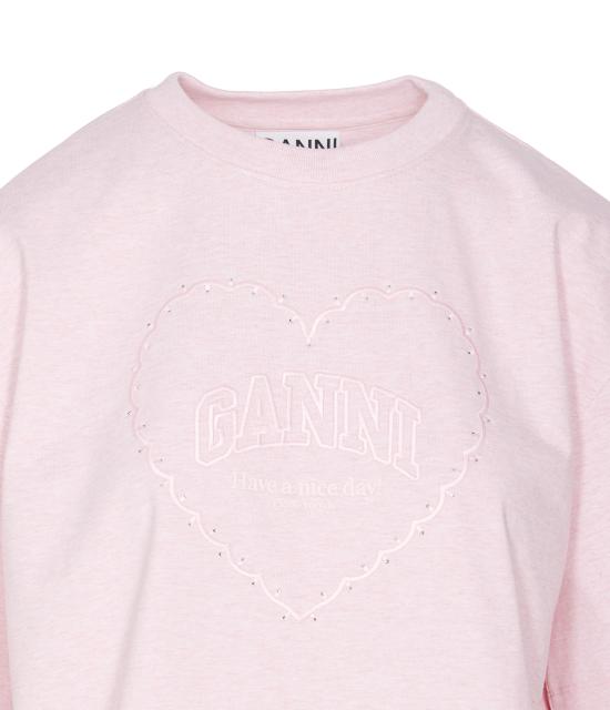 25SS 가니 반팔 티셔츠 T4090868 CHALK PINK DOM - GANNI