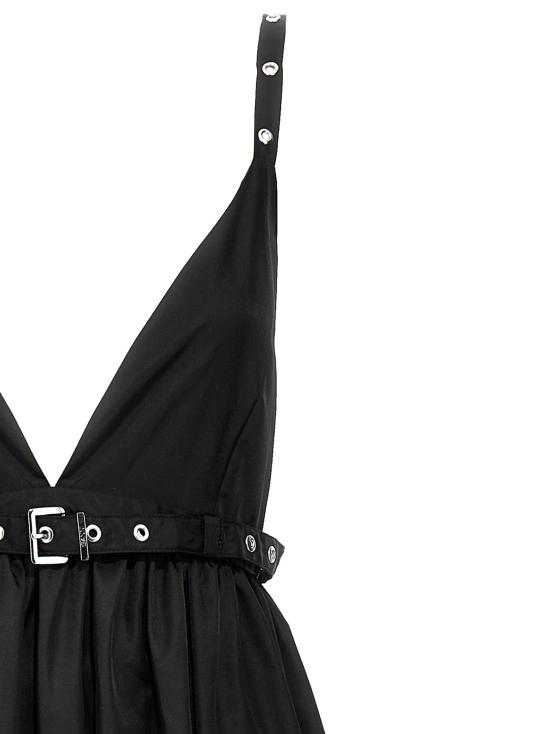 25SS 가니 미디 원피스 W0030099 BLACK DOM - GANNI