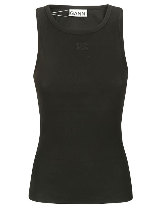 25SS 가니 민소매 티셔츠 T3898099 BLACK DOM