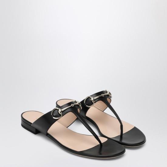  구찌 홀스빗 통 샌들 816590C9D001000 BLACK DOM