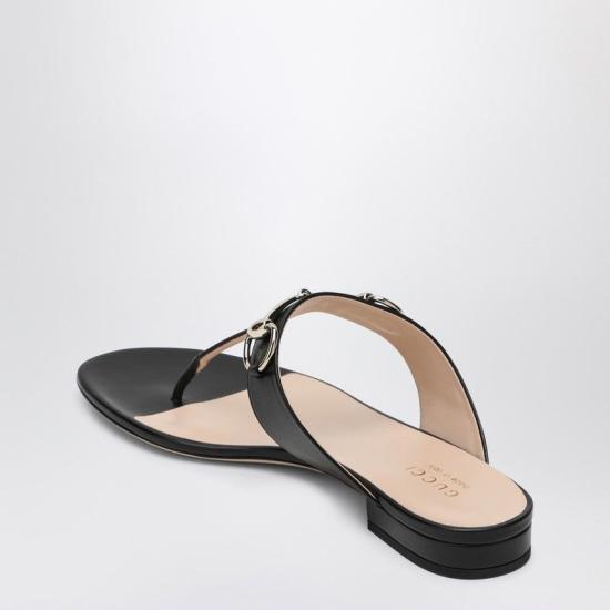 구찌 홀스빗 통 샌들 816590C9D001000 BLACK DOM - GUCCI