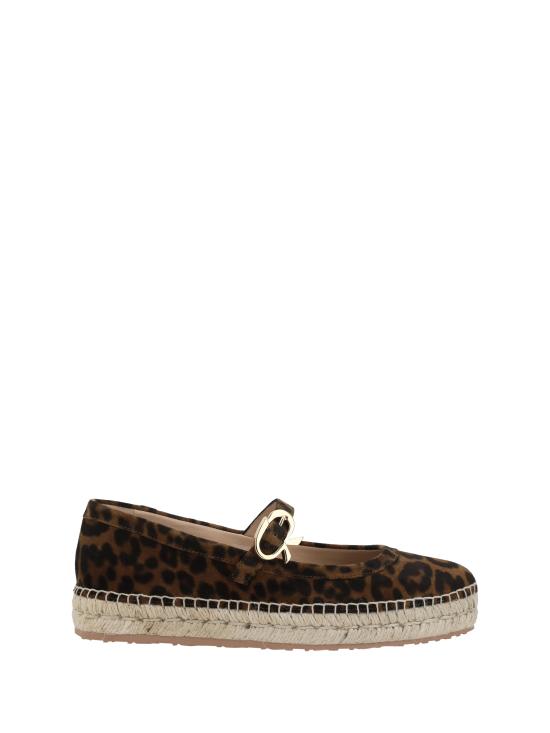 25SS 지안비토로시 플랫 슈즈 G2236605GOMVLULEPA LEOPARDPRI BROWN