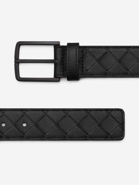 25FW 보테가베네타 가죽 벨트 609182V3IM1 8984BLACK NERO OPACO Black - BOTTEGA VENETA