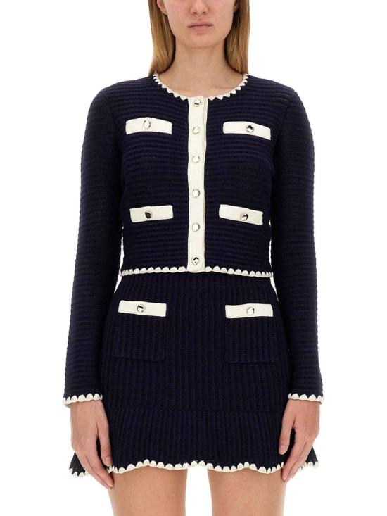 24FW 셀프 포트레이트 스웨터 PF24 131J BL NAVY BLUE