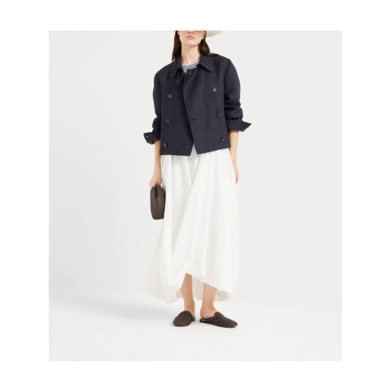 25SS 브루넬로 쿠치넬리 롱 스커트 M0F79G3812 C600 WHITE - BRUNELLO CUCINELLI