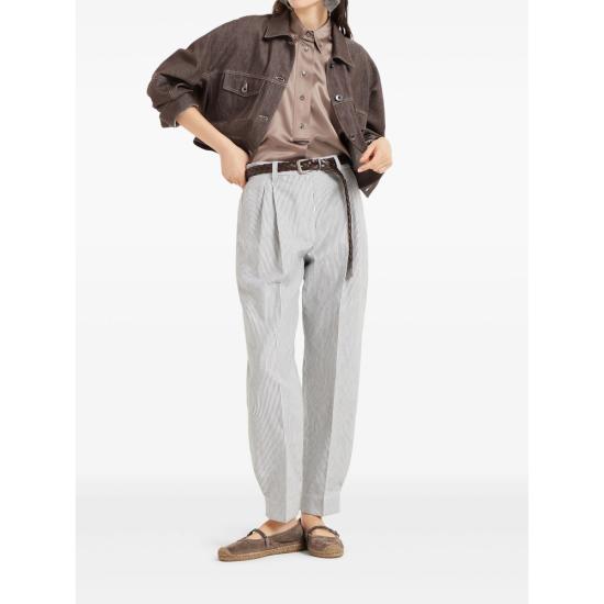 25SS 브루넬로 쿠치넬리 팬츠 MH546P8764 C4404 BLUE WHITE - BRUNELLO CUCINELLI