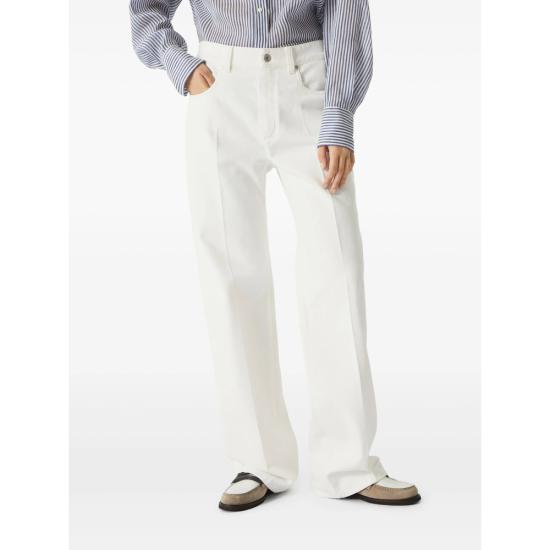 25SS 브루넬로 쿠치넬리 팬츠 M0H81P5568 C600R WHITE - BRUNELLO CUCINELLI