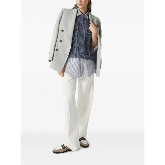 25SS 브루넬로 쿠치넬리 팬츠 M0H81P5568 C600R WHITE - BRUNELLO CUCINELLI