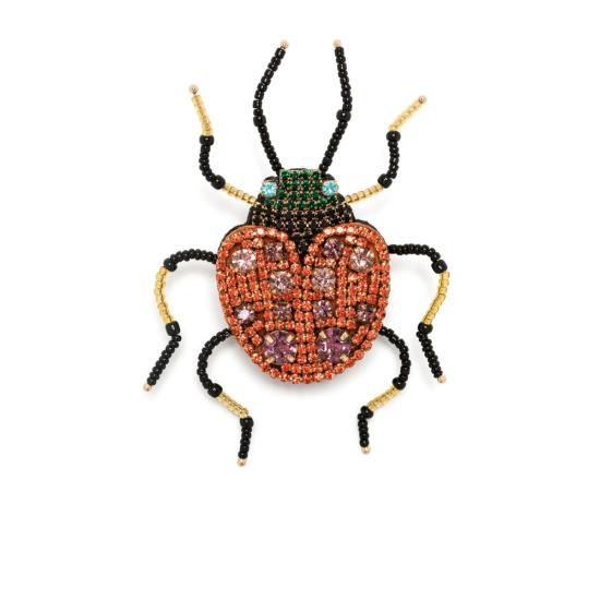  에쌍씨엘 브로치 CARABE CARABEE FIREM RED BLACK