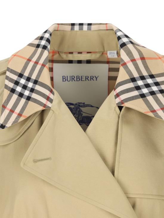 25FW 버버리 미드 렝스 체크 칼라 캐슬포드 트렌치코트  8111564C2981 AI25 Brown - BURBERRY