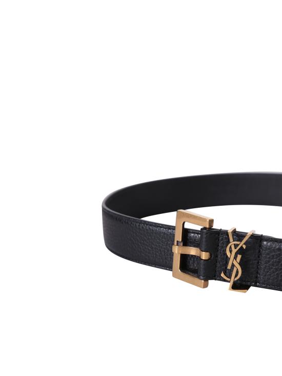 26FW 생로랑 모노그램 벨트 634440 DTI0W 1000 Black - SAINT LAURENT