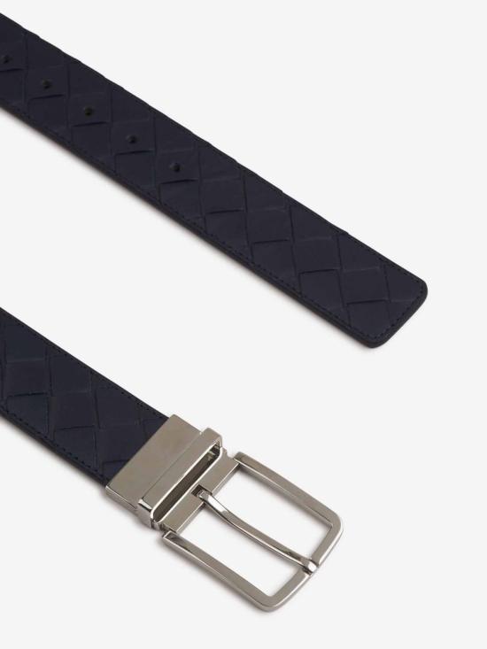 25FW 보테가베네타 인트레치아토 리버시블 벨트 652944VCPQ1 3258ABYSS CYPRESS SILVER NAVY BLUE - BOTTEGA VENETA