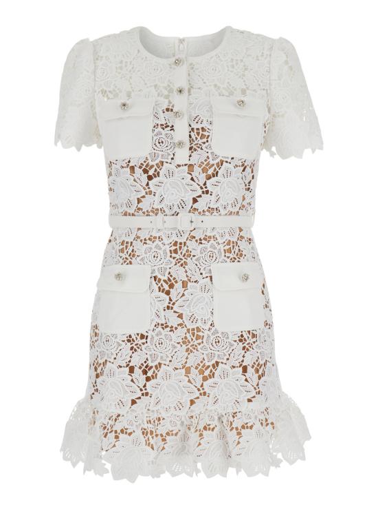 25SS 셀프 포트레이트 숏 원피스 RS25983SWWHITE White