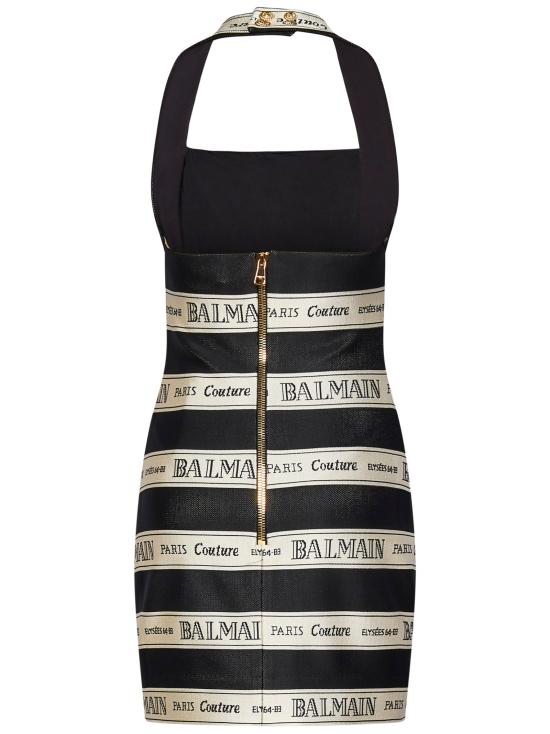 25SS 발망 미디 원피스 EF1R5088JJ95 EDY Black - BALMAIN