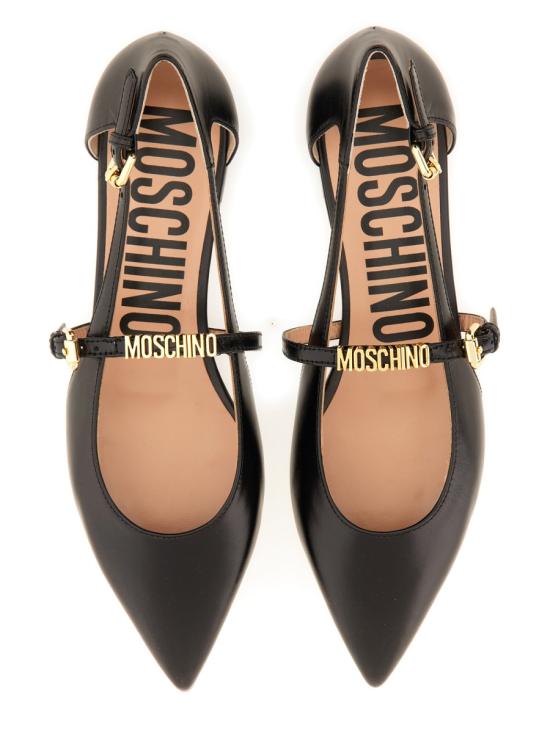 25SS 모스키노 플랫 슈즈 MA11010C1L MD5000 BLACK - MOSCHINO